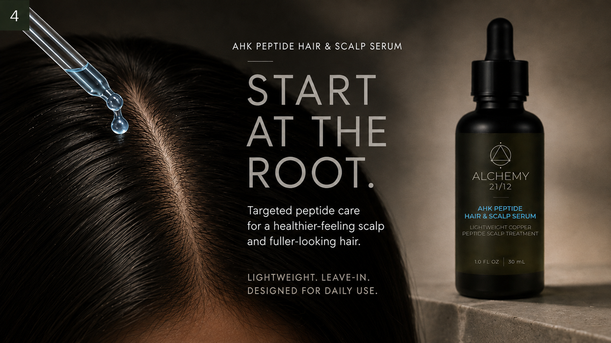 AHK Peptide Hair & Scalp Serum — Start at the Root
